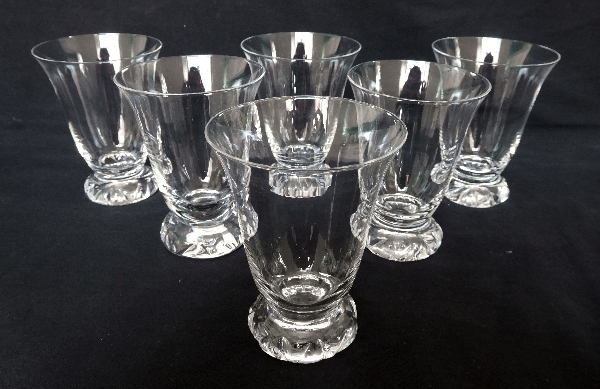 Daum crystal water glass, Kim pattern - 10.3cm - signed