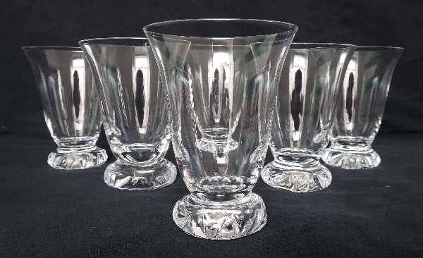 Daum crystal water glass, Kim pattern - 10.3cm - signed