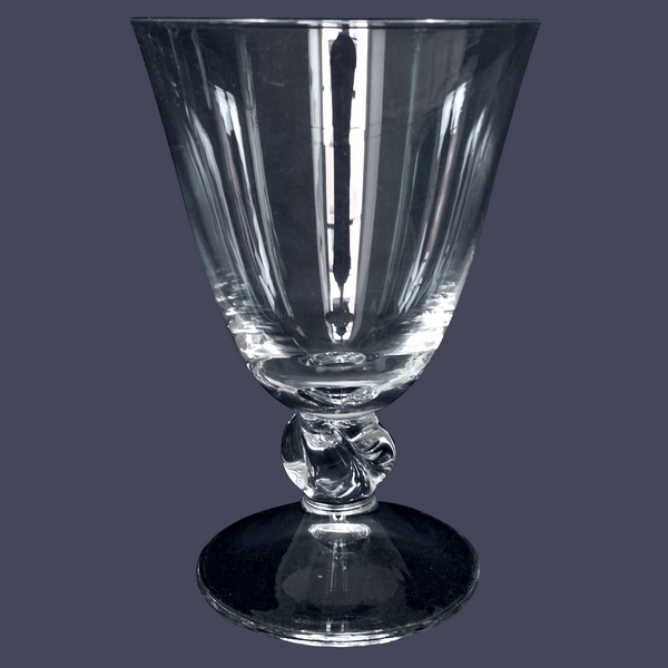 Daum crystal water glass, Orval pattern - 13.3 cm - signed