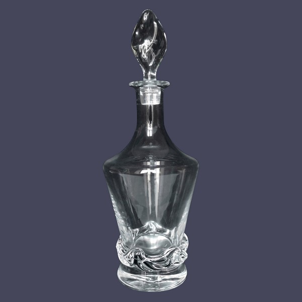 Carafe à vin en cristal de Daum, modèle Sorcy - signée
