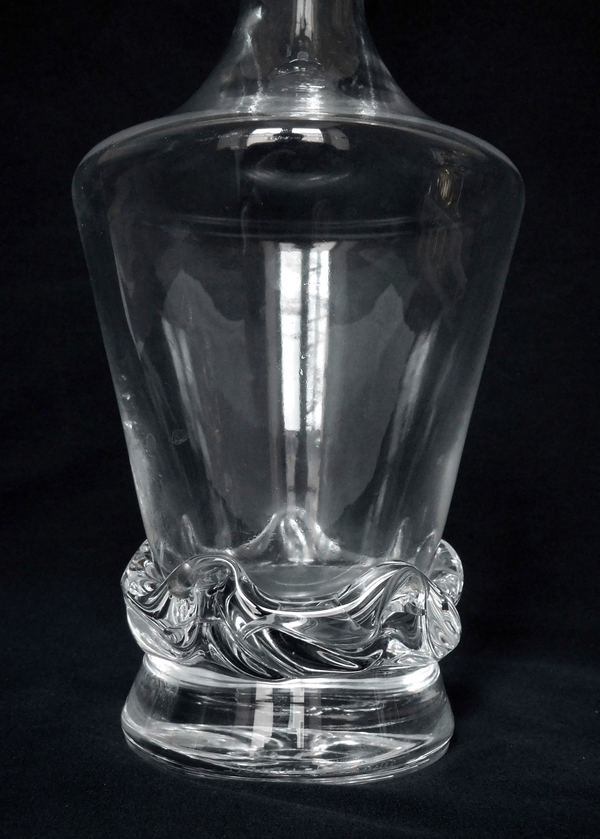 Daum crystal wine decanter, Sorcy pattern - signed