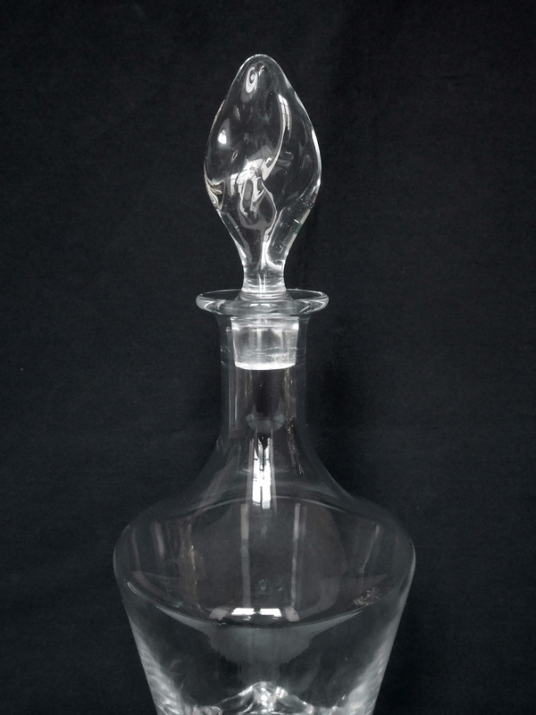 Daum crystal wine decanter, Sorcy pattern - signed