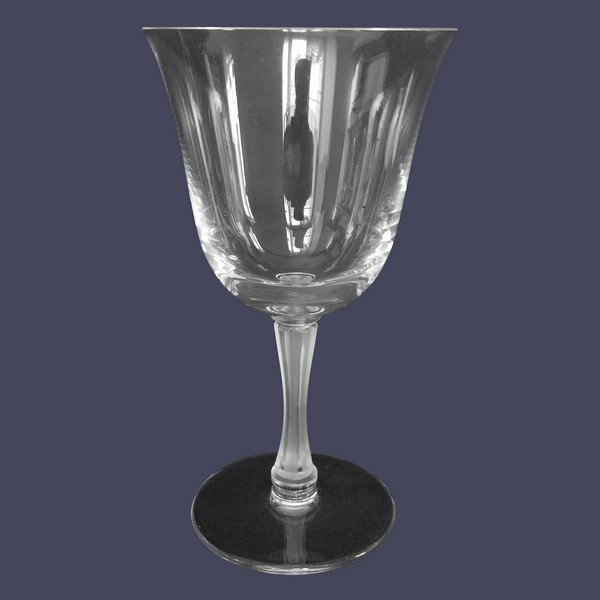 Verre à eau ou grand verre à vin en cristal de Lalique, modèle Barsac - 15cm - signé