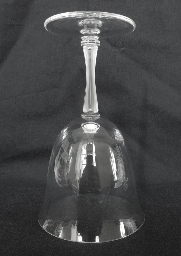 Lalique crystal water glass or tall wine glass, Barsac pattern - 15cm - signed