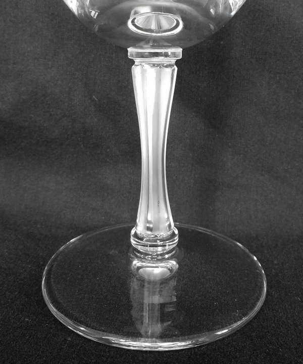 Lalique crystal water glass or tall wine glass, Barsac pattern - 15cm - signed