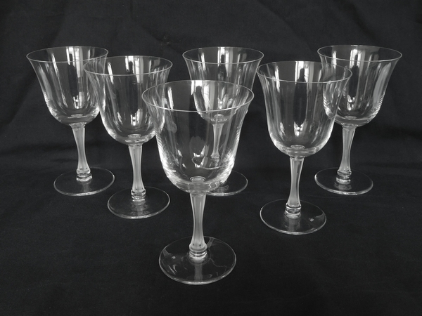 Verre à eau ou grand verre à vin en cristal de Lalique, modèle Barsac - 15cm - signé