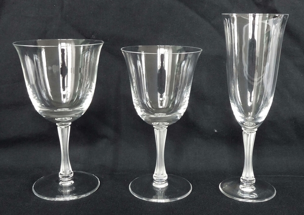 Lalique crystal water glass, Barsac pattern - 15.5cm - signed