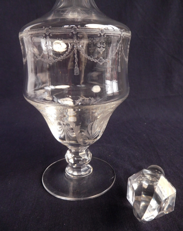 Grande carafe à vin / carafe à eau en cristal de St Louis, modèle Anvers - 36,5cm