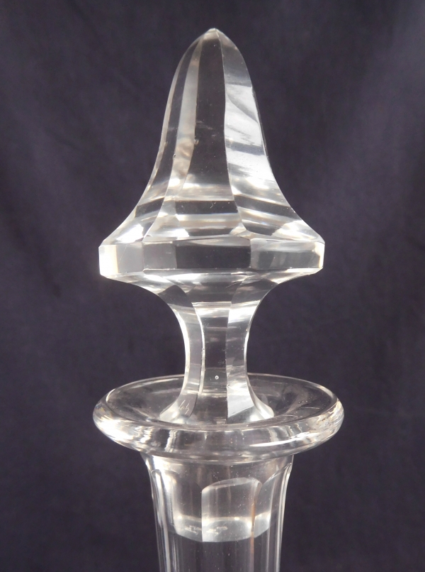 St Louis crystal wine decanter / bottle, Anvers pattern - 34.5cm