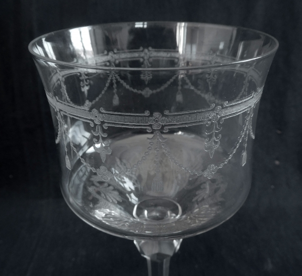 St Louis crystal port glass / white wine glass, Anvers pattern - 13.5cm