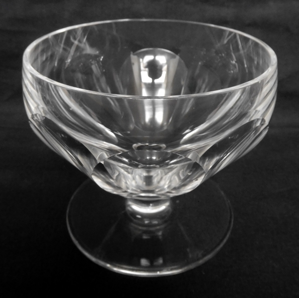 St Louis crystal champagne glass, Bearn pattern