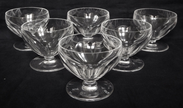 St Louis crystal champagne glass, Bearn pattern