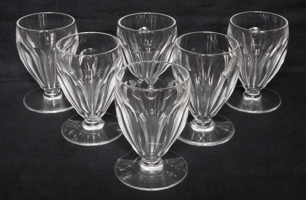 St Louis crystal water glass, Bearn pattern - 11.4cm