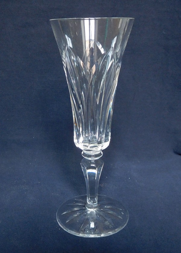 St Louis crystal champagne glass, Camargue pattern - signed