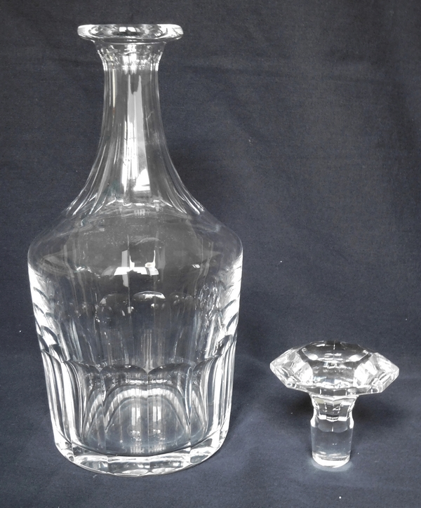 St. Louis crystal wine decanter, Caton pattern - signed