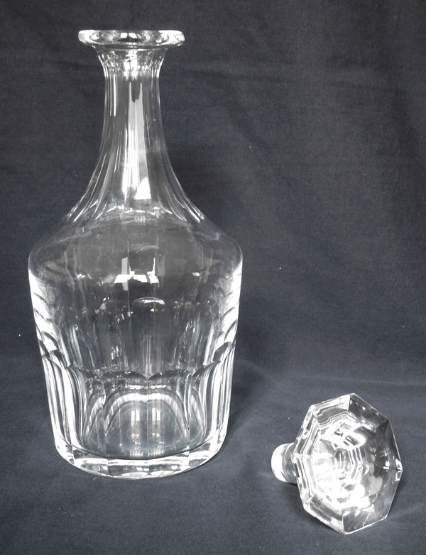 St. Louis crystal wine decanter, Caton pattern - signed