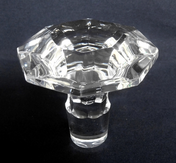 St. Louis crystal wine decanter, Caton pattern - signed