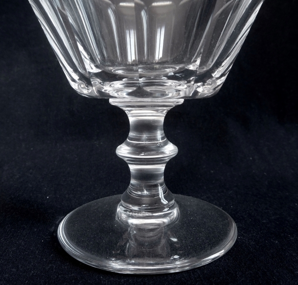 St. Louis crystal champagne glass, Caton pattern - 14cm - signed