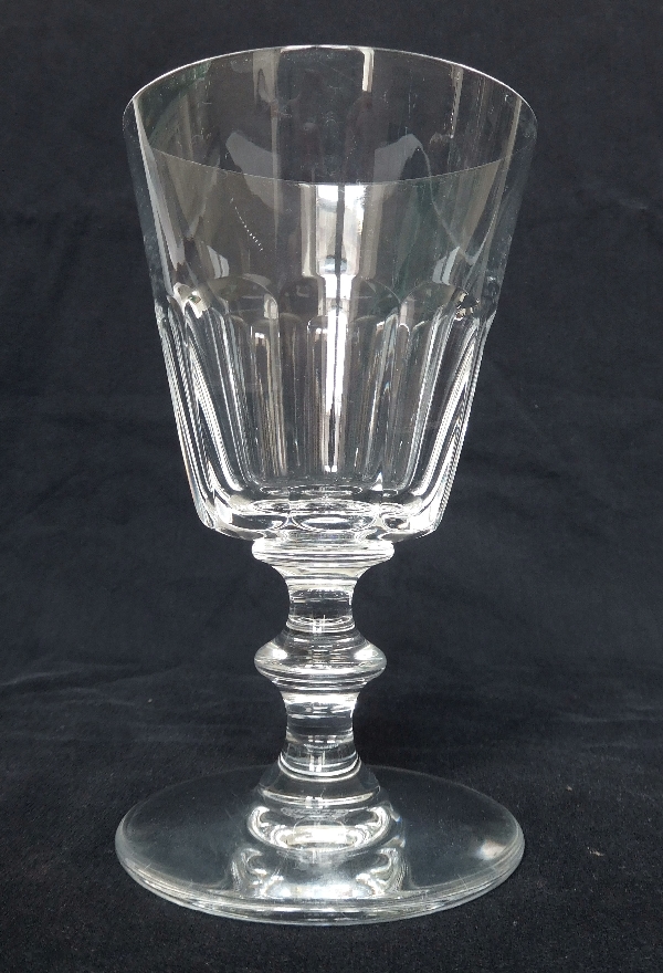 St. Louis crystal water glass, Caton pattern - 14cm - signed