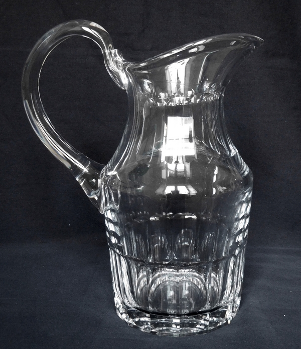 St. Louis crystal water pitcher, Caton pattern - signed