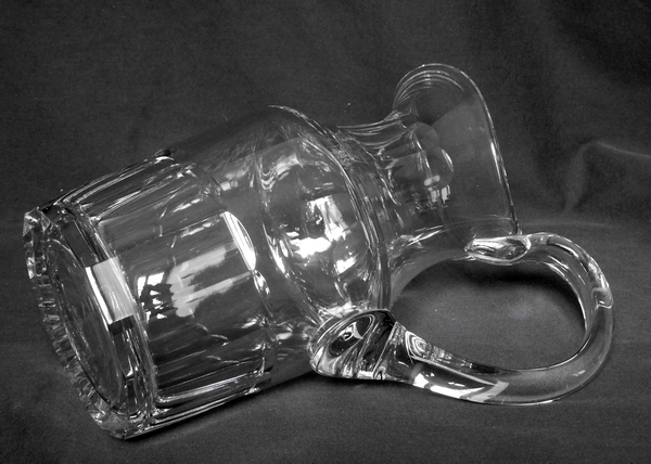 St. Louis crystal water pitcher, Caton pattern - signed