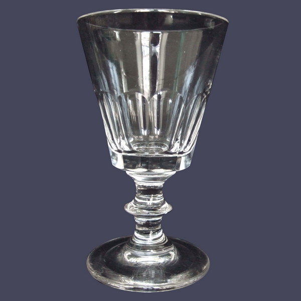 Baccarat & St Louis 19th century crystal water glass, Caton pattern - 14cm