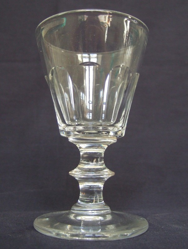 Baccarat & St Louis 19th century crystal wine glass, Caton pattern - 9,5cm