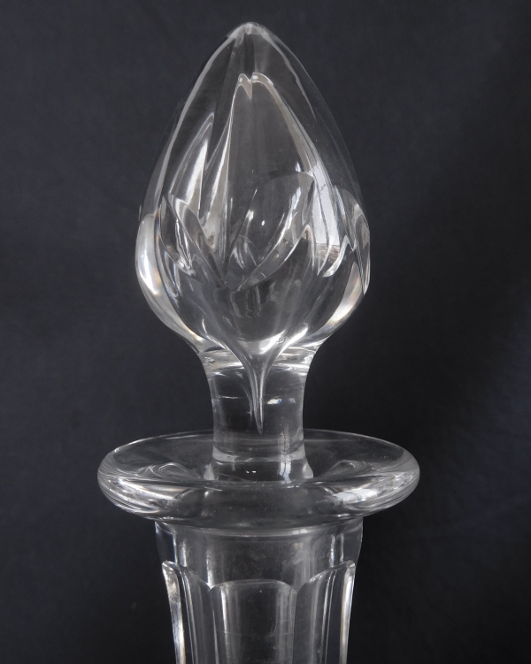 St Louis crystal wine decanter / bottle, Chantilly pattern - signed - 35cm