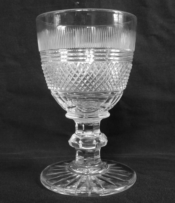 St Louis crystal water glass, close to Trianon pattern - 19th century