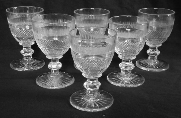 St Louis crystal water glass, close to Trianon pattern - 19th century