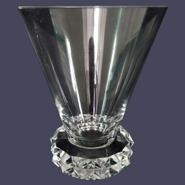 St Louis crystal wine glass, Diamant pattern - 9.5cm