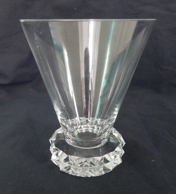 St Louis crystal port or wine glass, Diamant pattern - 7.6cm