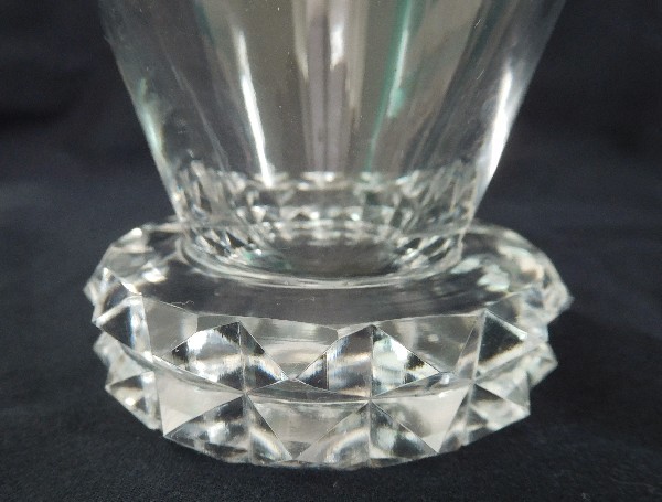 St Louis crystal port or wine glass, Diamant pattern - 7.6cm