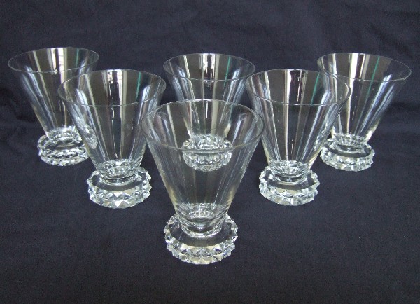 St Louis crystal wine glass, Diamant pattern - 9.5cm