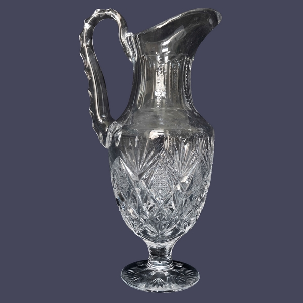 St. Louis crystal water pitcher, Florence pattern