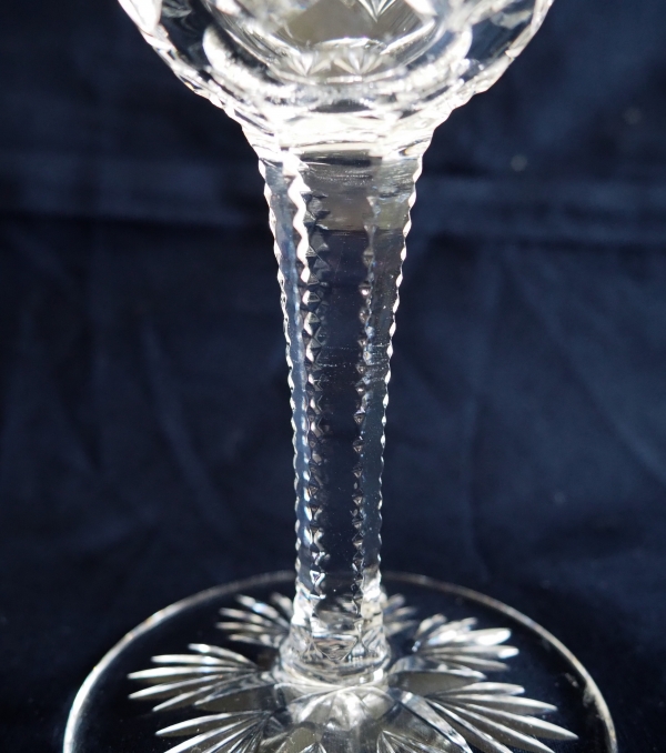 St Louis crystal water glass, Florence pattern - 18.1cm - signed