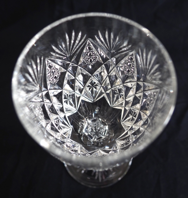 St Louis crystal white wine glass, Florence pattern - 14.1cm - signed