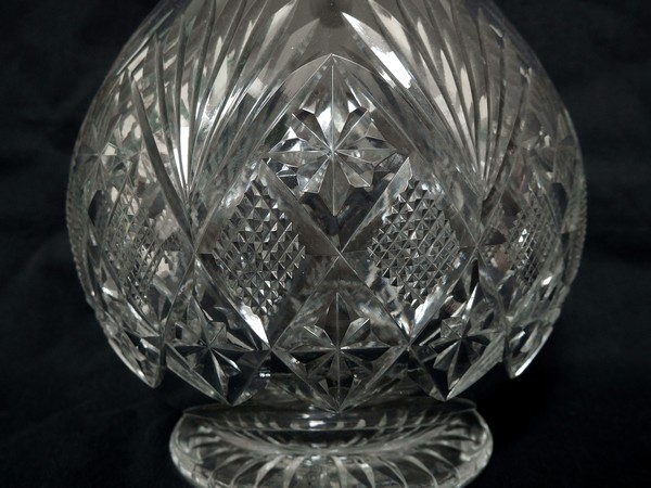 St Louis crystal wine decanter, Gavarni pattern - signed