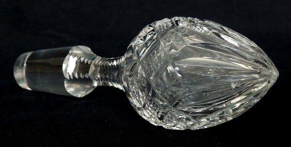 St Louis crystal wine decanter, Gavarni pattern - signed