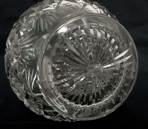 St Louis crystal wine decanter, Gavarni pattern - signed