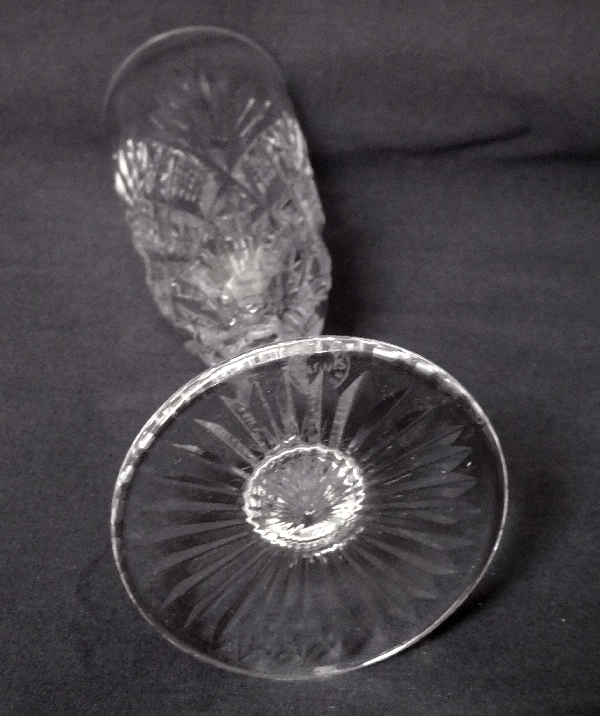 St Louis crystal champagne glass, Gavarni pattern