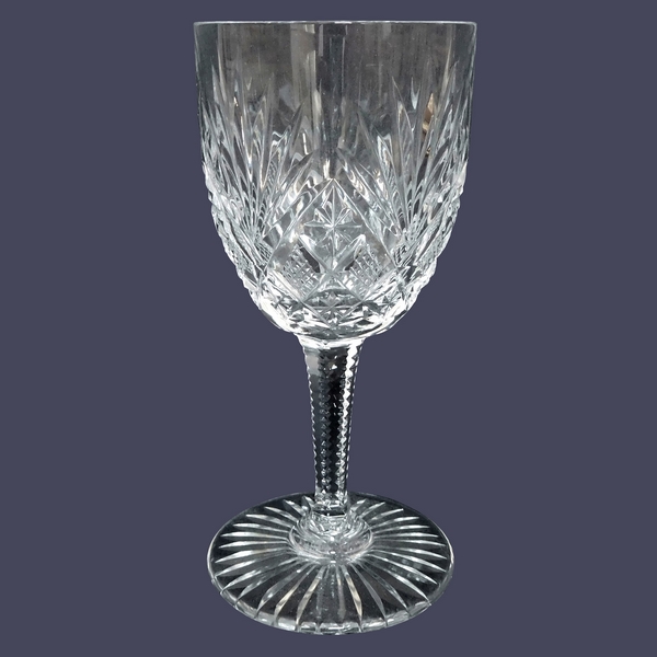 St Louis crystal water glass, Gavarni pattern - signed - 16,4cm