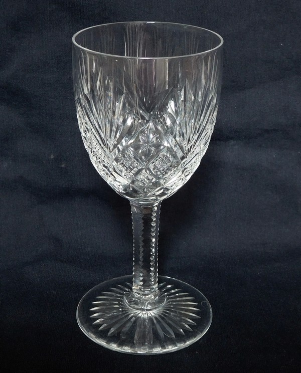 St Louis crystal water glass, Gavarni pattern - signed - 16,4cm