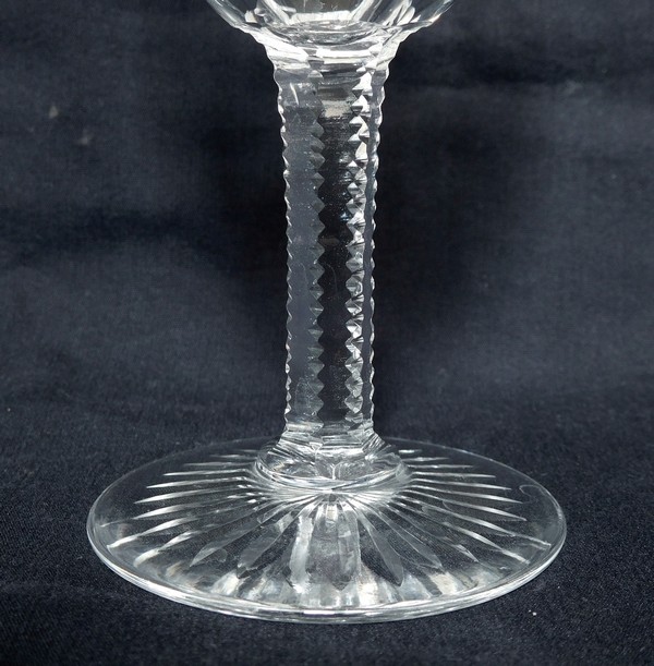 St Louis crystal water glass, Gavarni pattern - signed - 16,4cm