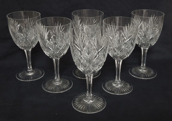 St Louis crystal water glass, Gavarni pattern - signed - 16,4cm