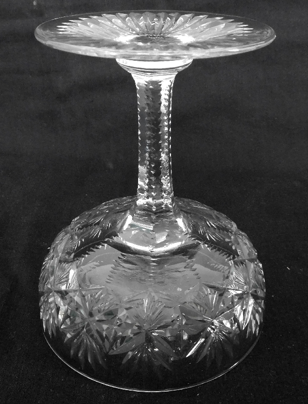 St Louis crystal champagne glass, Gavarni pattern