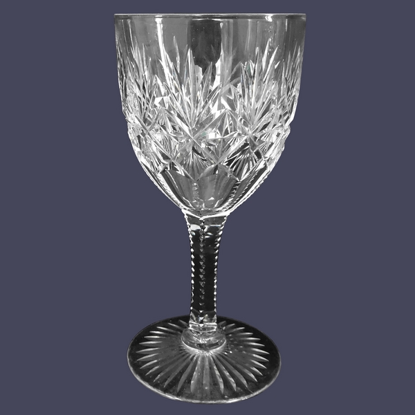 St Louis crystal wine glass, Gavarni pattern - 12.7cm