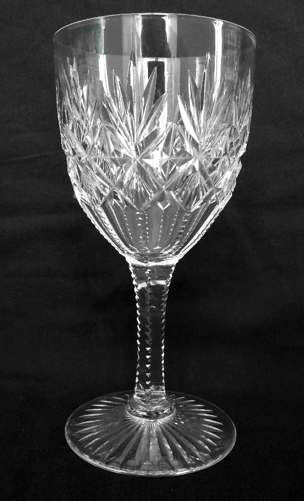 St Louis crystal water glass, Gavarni pattern - 16.2cm