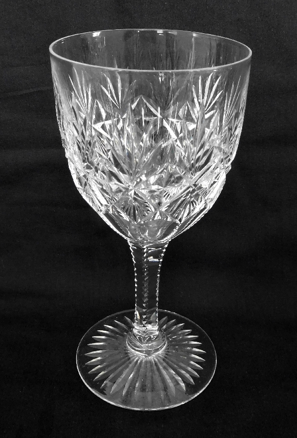 St Louis crystal wine glass, Gavarni pattern - 12.7cm