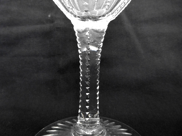 St Louis crystal water glass, Gavarni pattern - 16.2cm